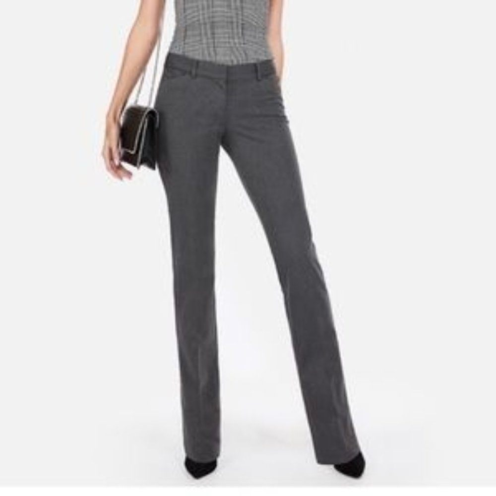 Sale! NWT - Express Columnist Barely Boot Cut Pants in Charcoal Gray - 8 Reg